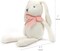 Organic Baby Toys White Bunny Rabbit Stuffed Animal for Newborn 7.1"
